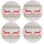 Hermia 2757Supla Mantel de Mesa - 4 Piezas, Poliéster/Algodón, Diámetro 37 cm
